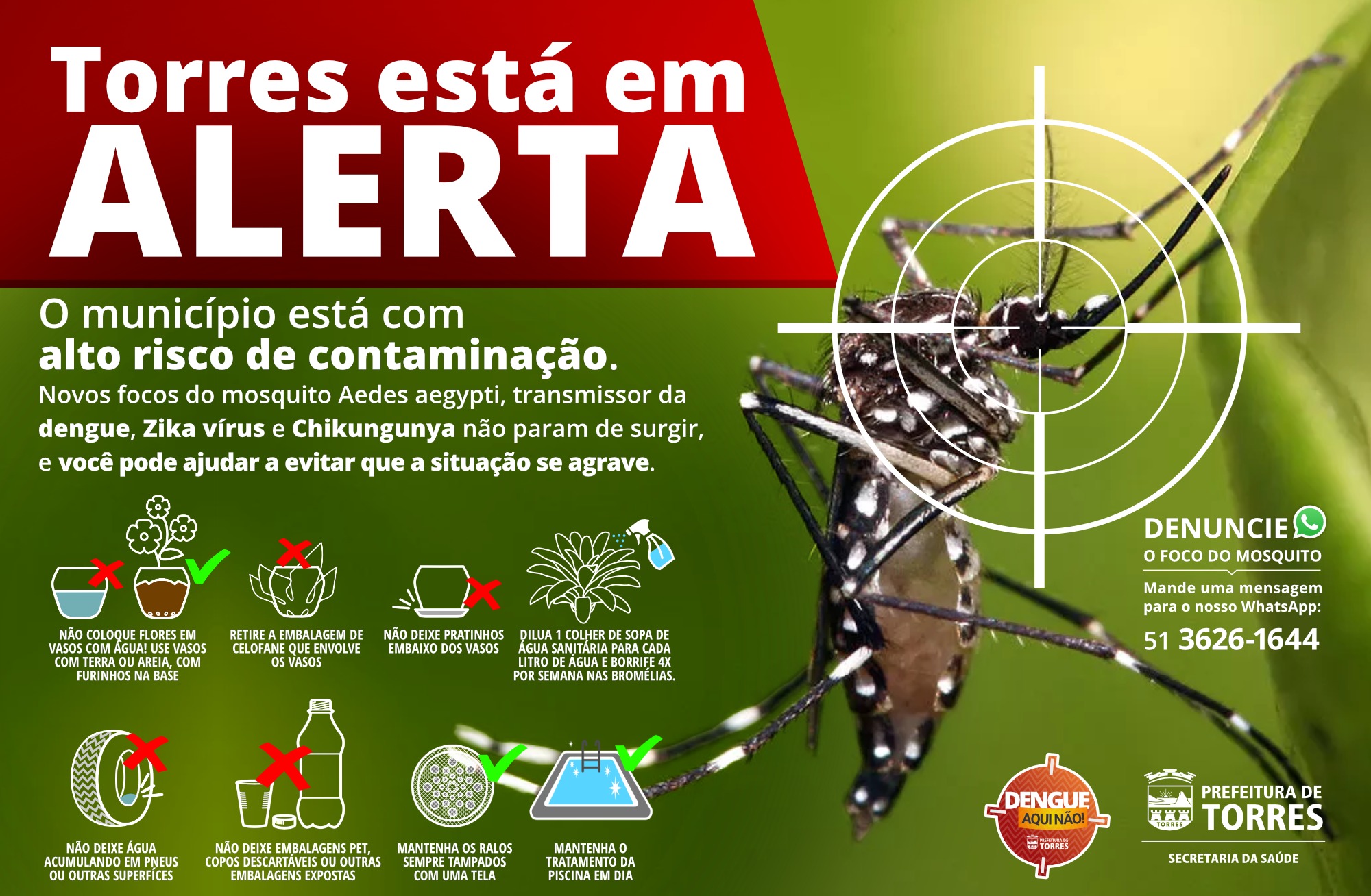 Conheça os sintomas da Dengue, fique atento aos sinais – Prefeitura de  Torres/RS – Site oficial